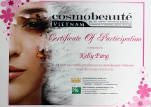 Kỷ niệm chương vì sự hợp tác giữa Cosimobeauté và Kelly Pang