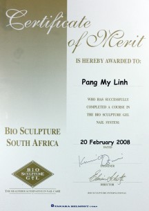 Hoàn thành khóa tập huấn của Bio Sculpture Gel 2008