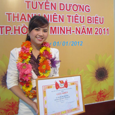 Ho Chi Minh City's Typical Youth Award 2011 achieved by Ms Pang My Nguyen