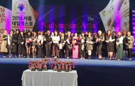 Cô Pang Mỹ Nguyên là giám khảo cuộc thi Nailympion Asia 2016 tại Hàn Quốc