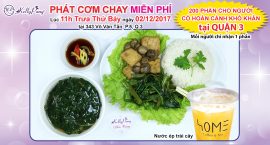 KellyPang Nail Phát 200 Phần Cơm Chay Miễn Phí Cho Người Có Hoàn Cảnh Khó Khăn Vào Ngày 02/12/2017