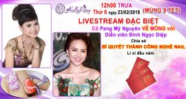 Đầu năm vẽ móng cùng diễn viên Đinh Ngọc Diệp và cô Pang Mỹ Nguyên