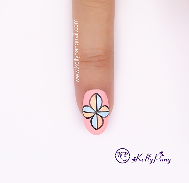Hướng dẫn vẽ móng Click xem cách vẽ nail Hoa cách điệu phong cách hiện đại Bước 5
