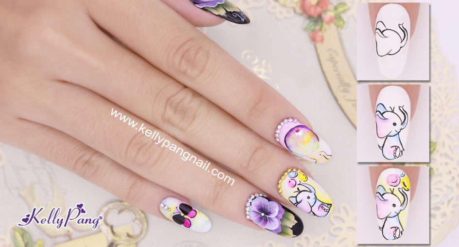 8 bước vẽ chú voi con hoạt hình