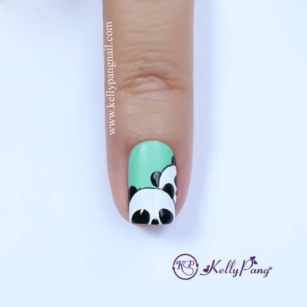 Click xem cách vẽ mẫu nails hoạt hình Gấu Trúc – KellyPang Nail