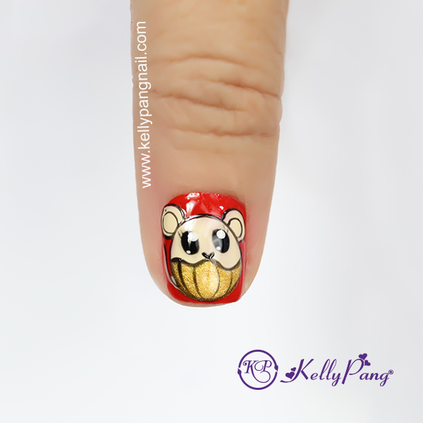 Hướng dẫn vẽ móng Click xem cách vẽ mẫu nails chú chuột siêu cute Bước 5