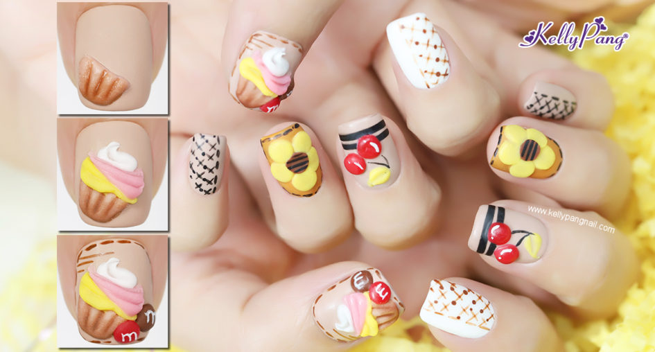 Click xem cách vẽ mẫu nail Ice Cream
