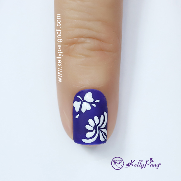 Hướng dẫn vẽ móng Click xem cách vẽ mẫu nail style hoa lá siêu nhanh Bước 3
