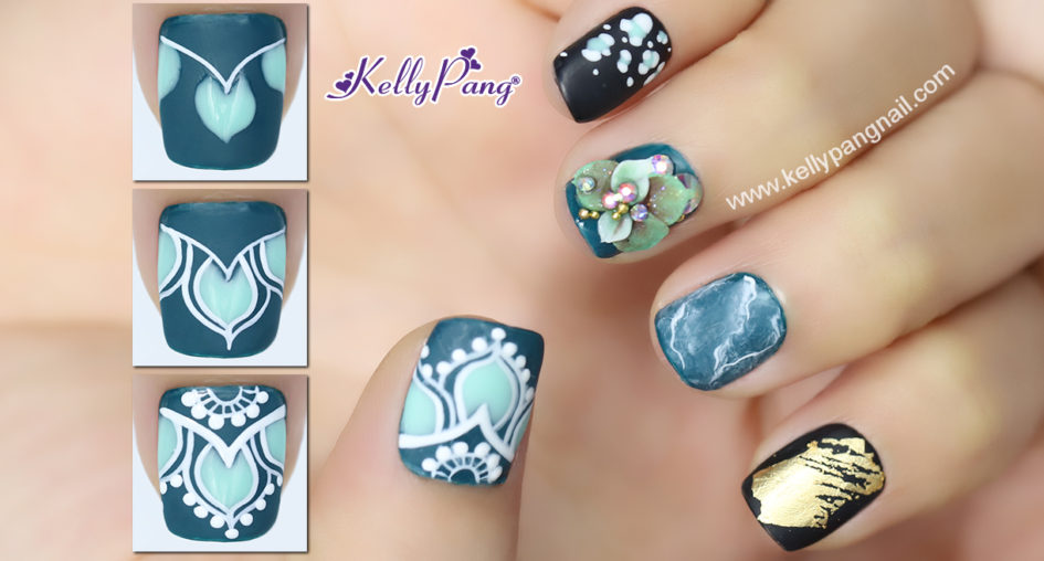 Click xem cách vẽ mẫu nail style hoa văn ấn tượng