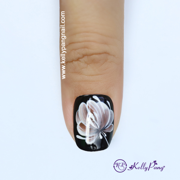 Hướng dẫn vẽ móng Click xem cách vẽ mẫu nail hoa phong cách cổ điển Bước 5