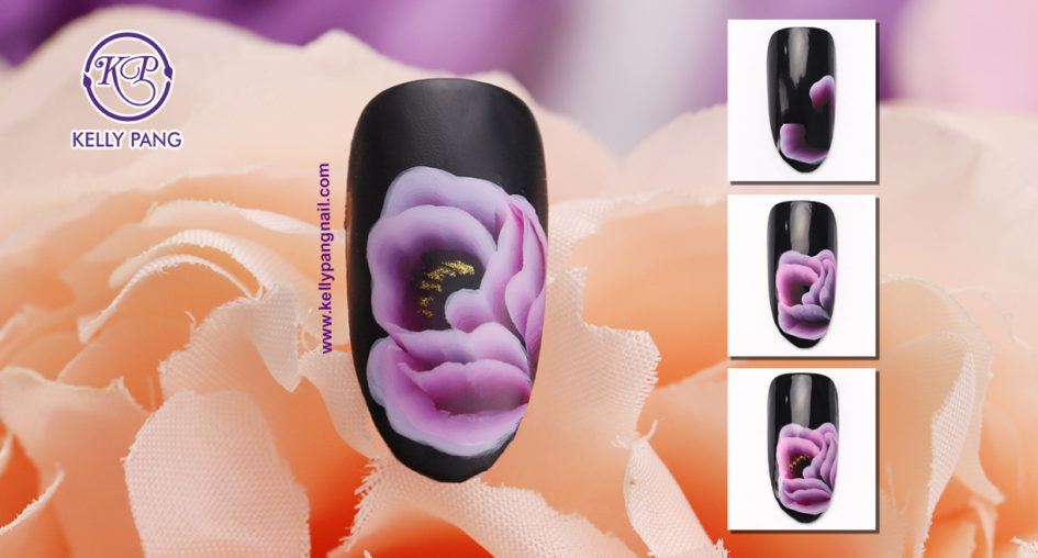 Click xem cách vẽ mẫu nail Hoa tím 3D
