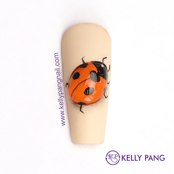 Click xem cách vẽ Bọ Cánh Cam 3D – KellyPang Nail