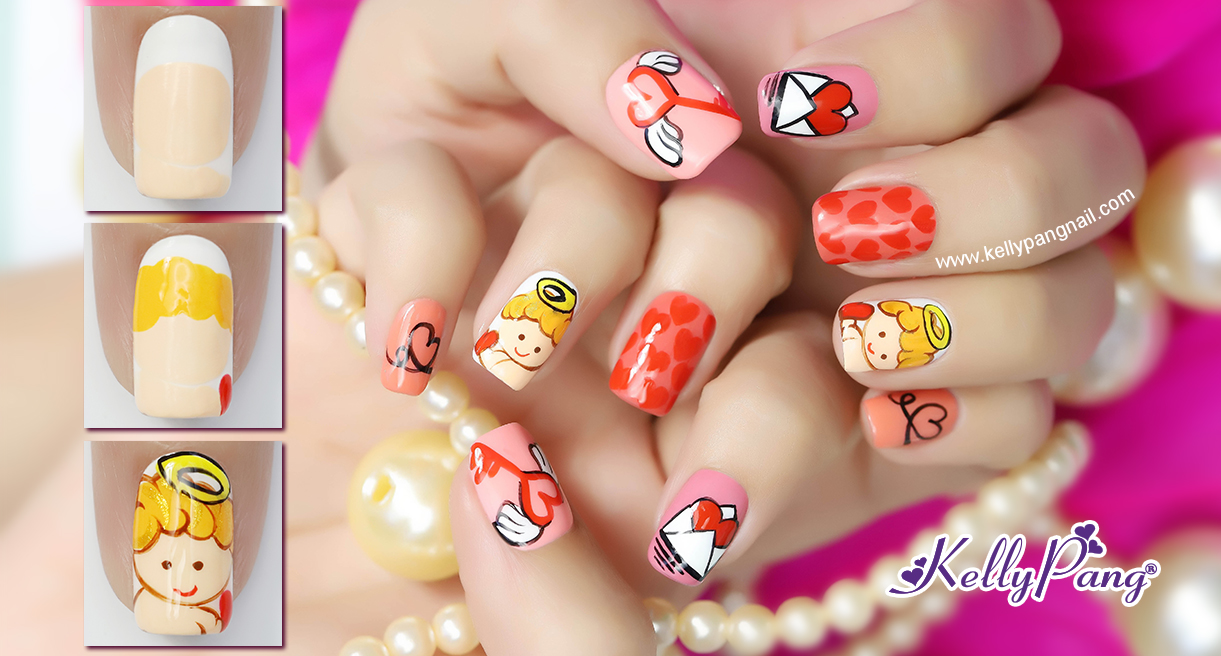 mẫu nail valentine