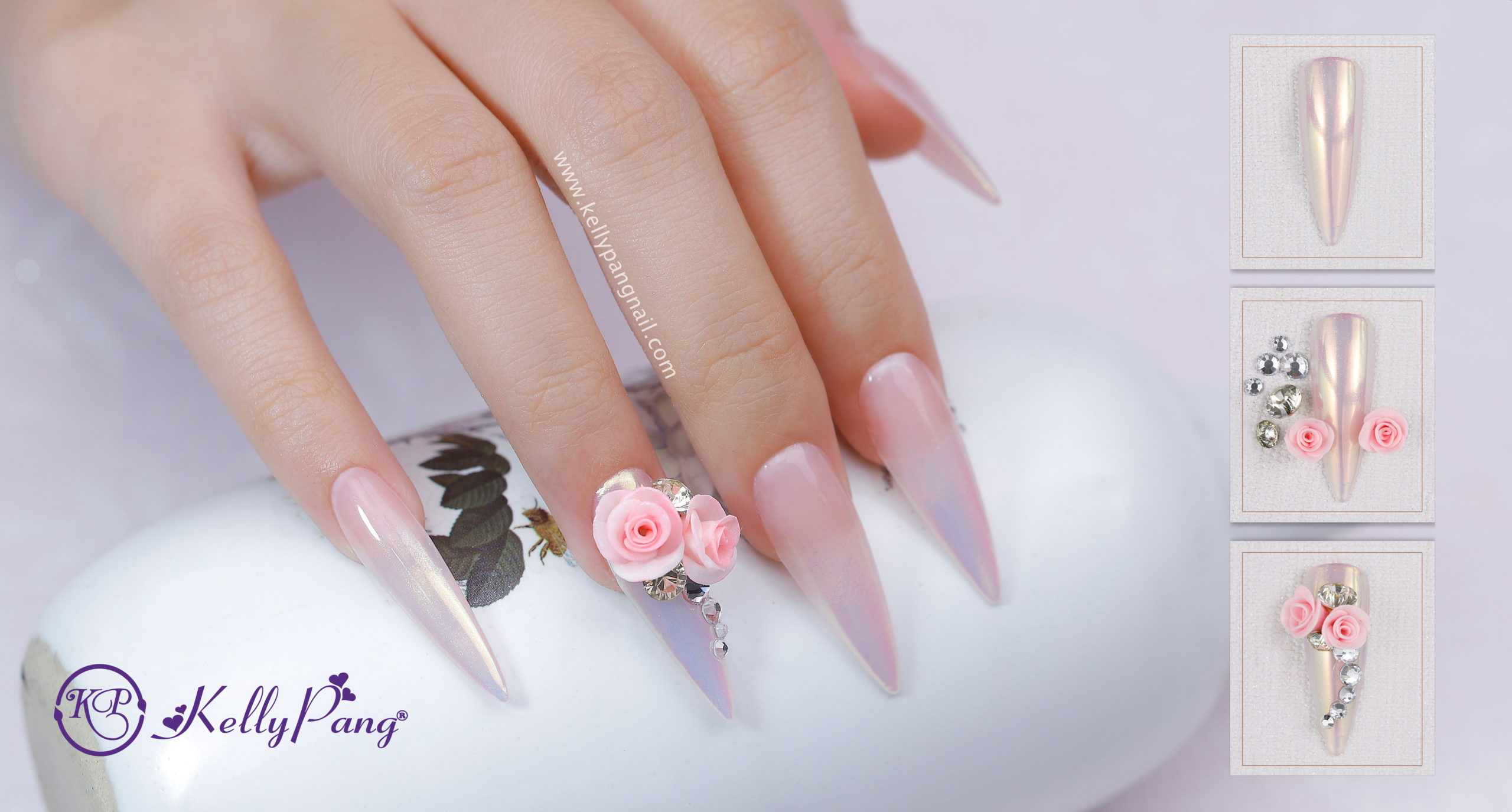 Nail hoa hong