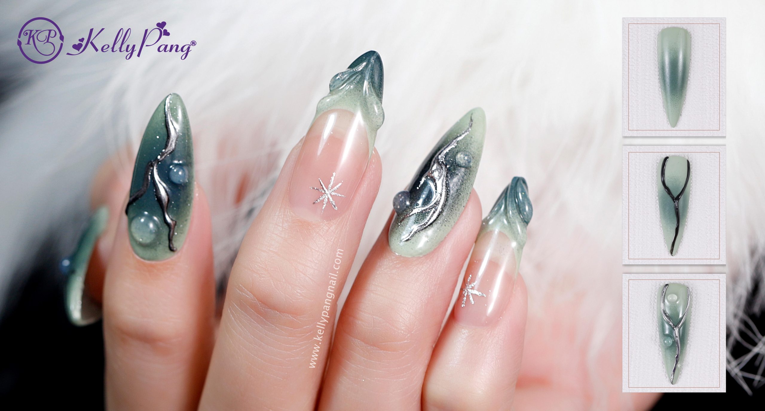 Nail ombre thủy tinh