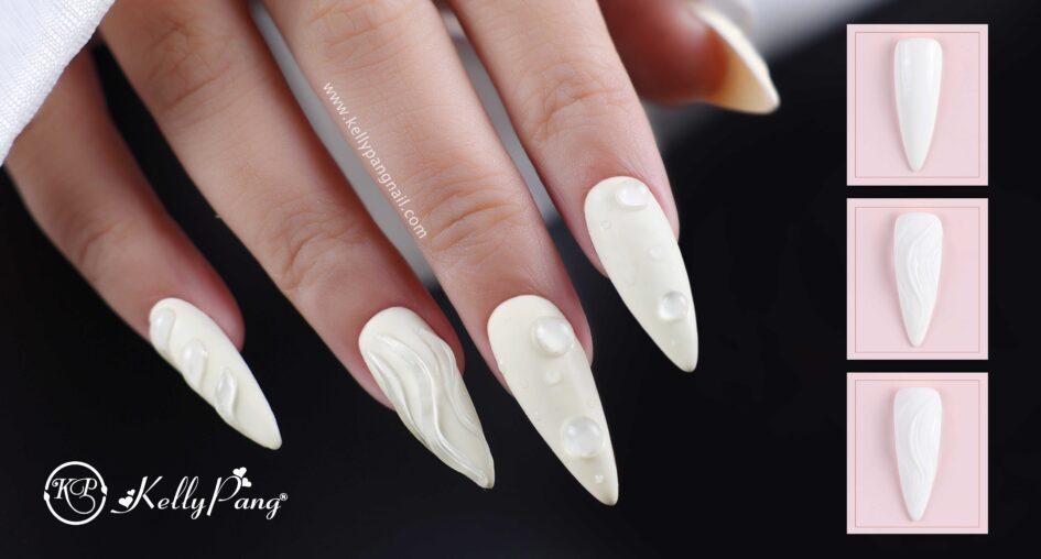 Nail 3D Trắng Sữa Kết Hợp Builder Gel