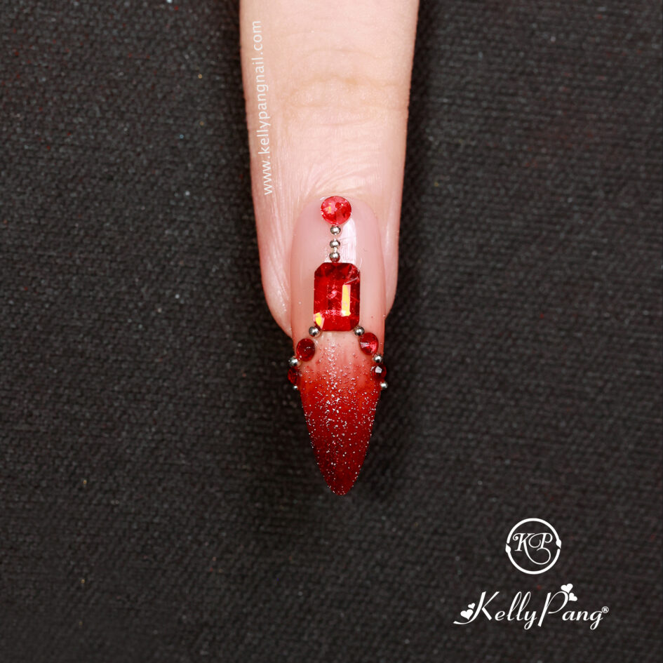 Hướng dẫn vẽ móng Cách Vẽ Nail Đỏ Ruby Ombre Đính Đá Kiêu Sa Bước 4 Hướng dẫn vẽ móng Cách Vẽ Nail Đỏ Ruby Ombre Đính Đá Kiêu Sa Bước 4