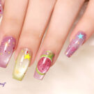 Cách vẽ nail họa tiết dưa hấu hiệu ứng mắt mèo Cách vẽ nail họa tiết dưa hấu hiệu ứng mắt mèo