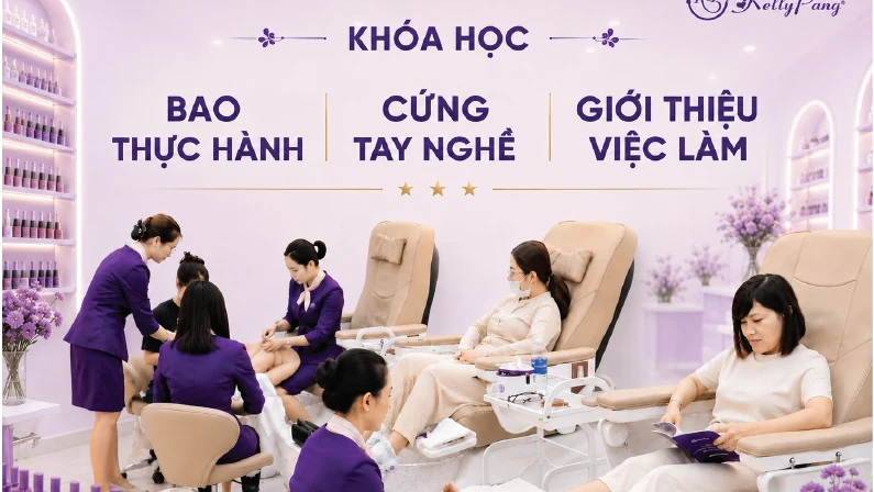 Khoá học bao thực hành cứng tay nghề nail