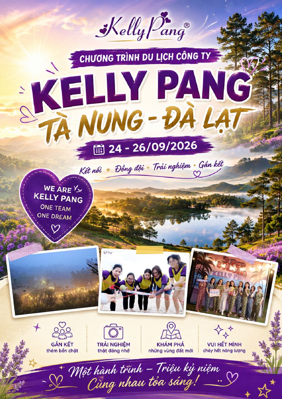 Kelly Pang — Chương trình du lịch công ty Tà Nung – Đà Lạt, 24–26/09/2026