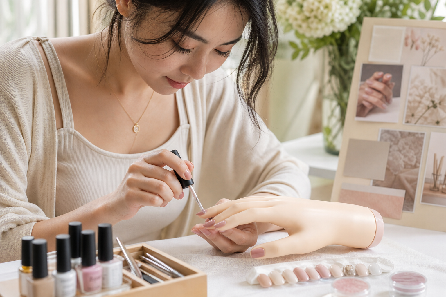 Người yêu thích làm đẹp bắt đầu luyện tập sơn móng từ niềm đam mê với nail